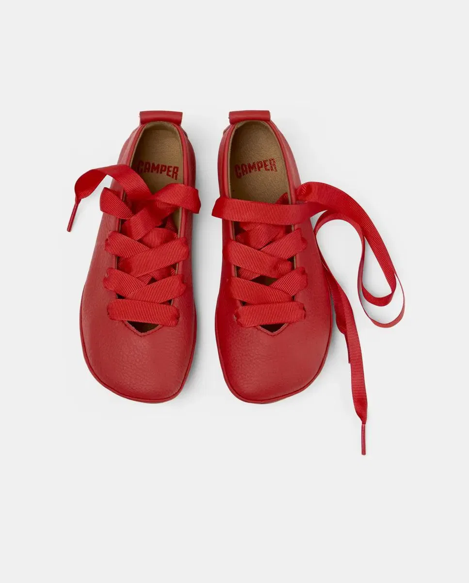 Балетки детские Camper Right Kids, натуральная кожа, Red — фото 3