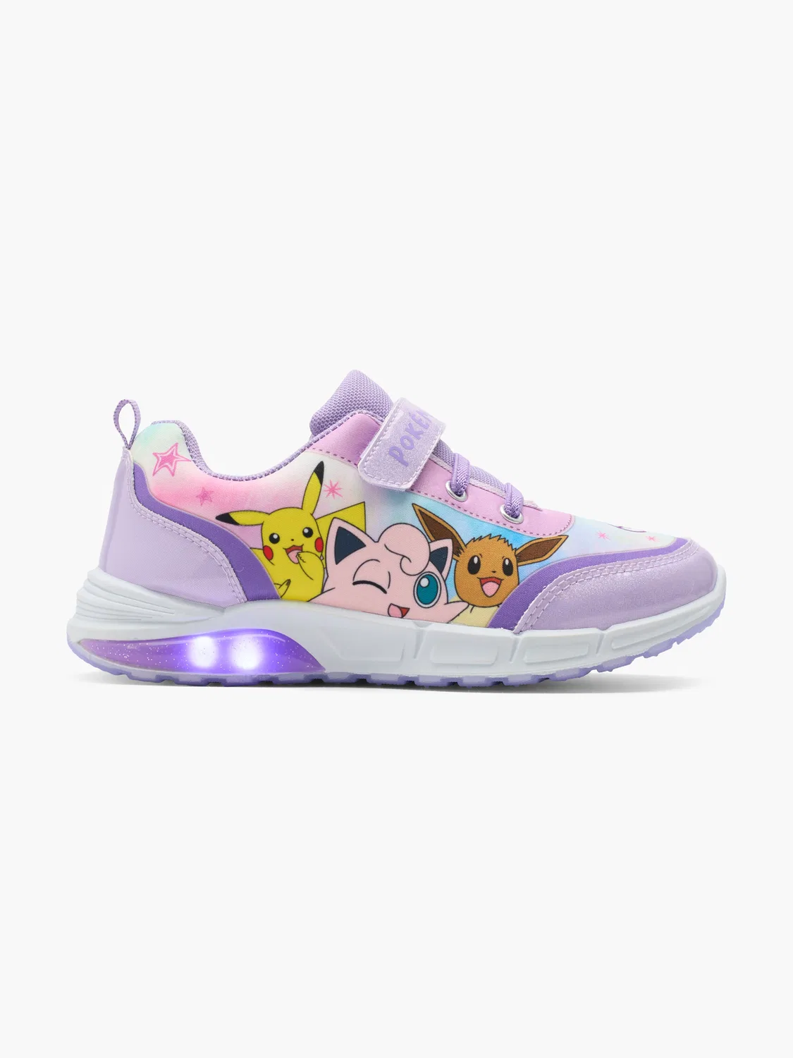 Детские кроссовки с подсветкой Pokémon, фиолетовый