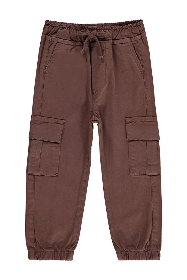 Детские брюки для девочек карго с эластичным поясом Civil Boys, Light Brown