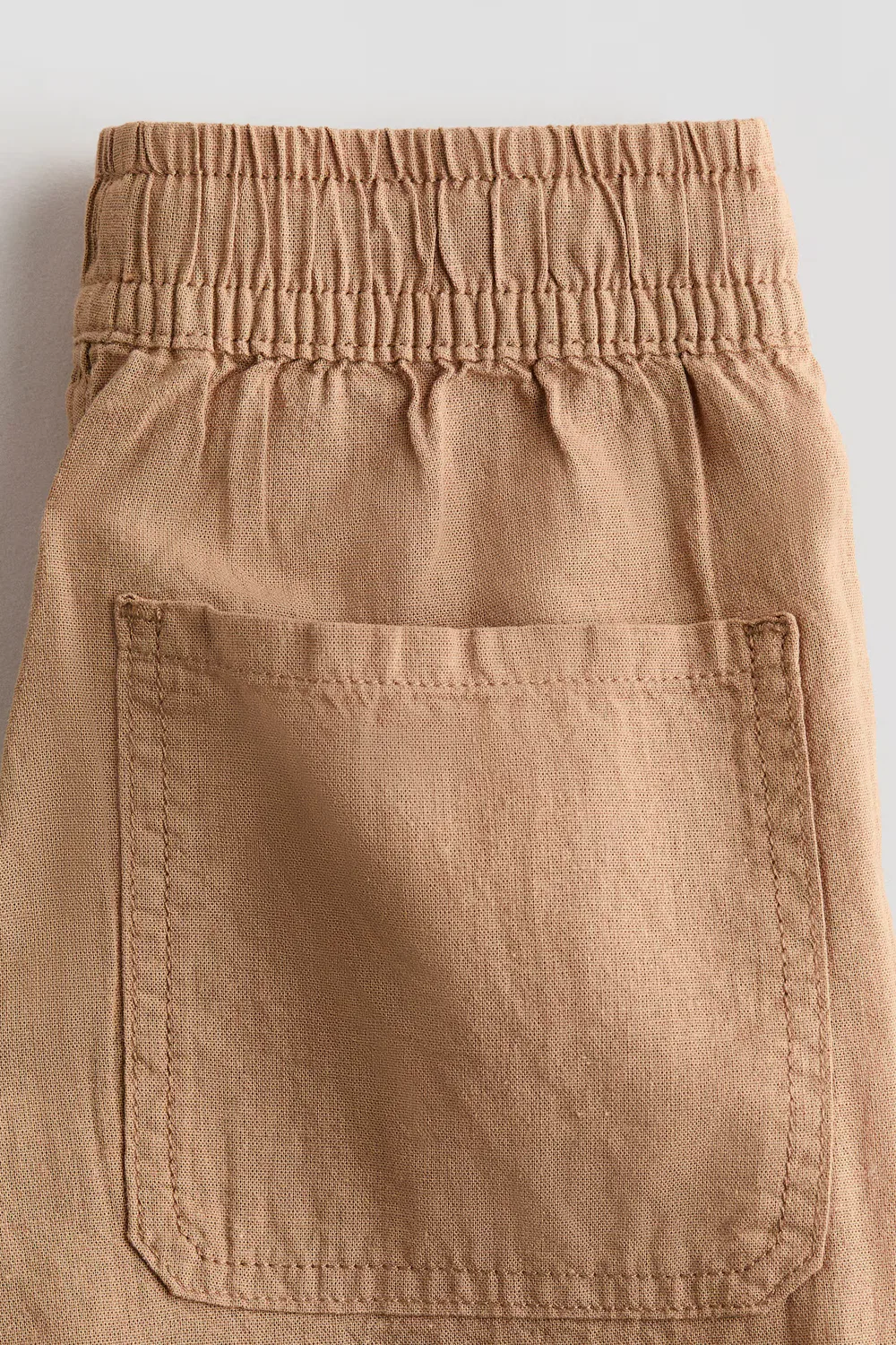 Спортивные брюки из смеси льна H&M, Hellbraun — фото 4