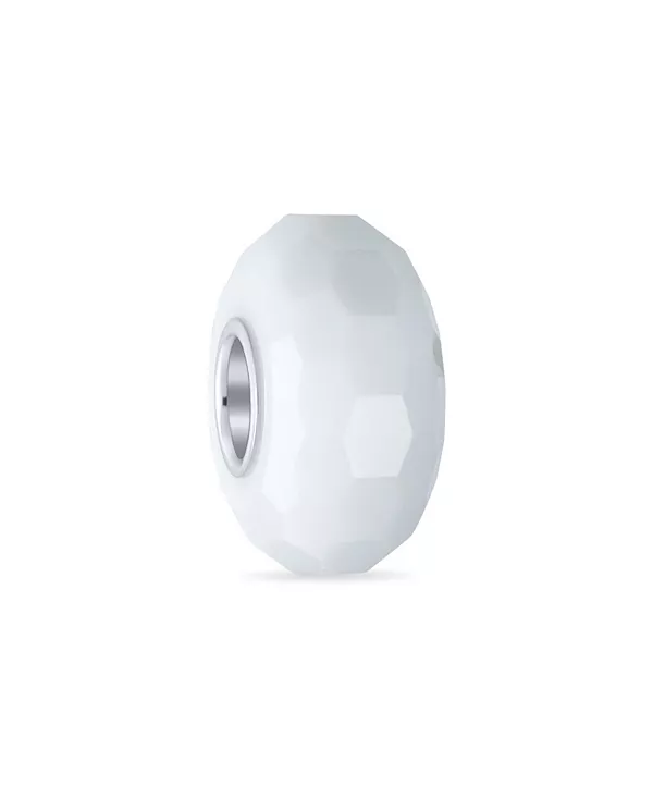 

Граненая бусина-шарм из муранского стекла с сердцевиной из стерлингового серебра Bling Jewelry, white