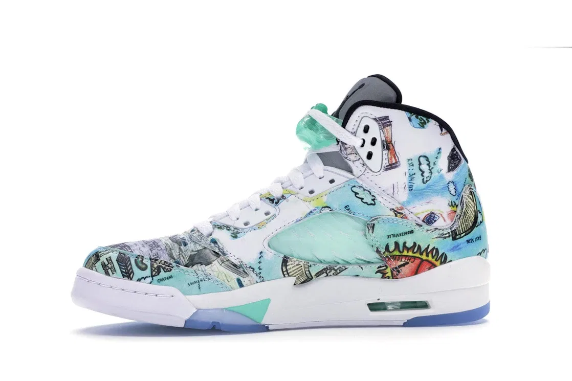 Детские кроссовки Lifestyle с рисунками Jordan 5 Retro Wings, Multi-Color — фото 3