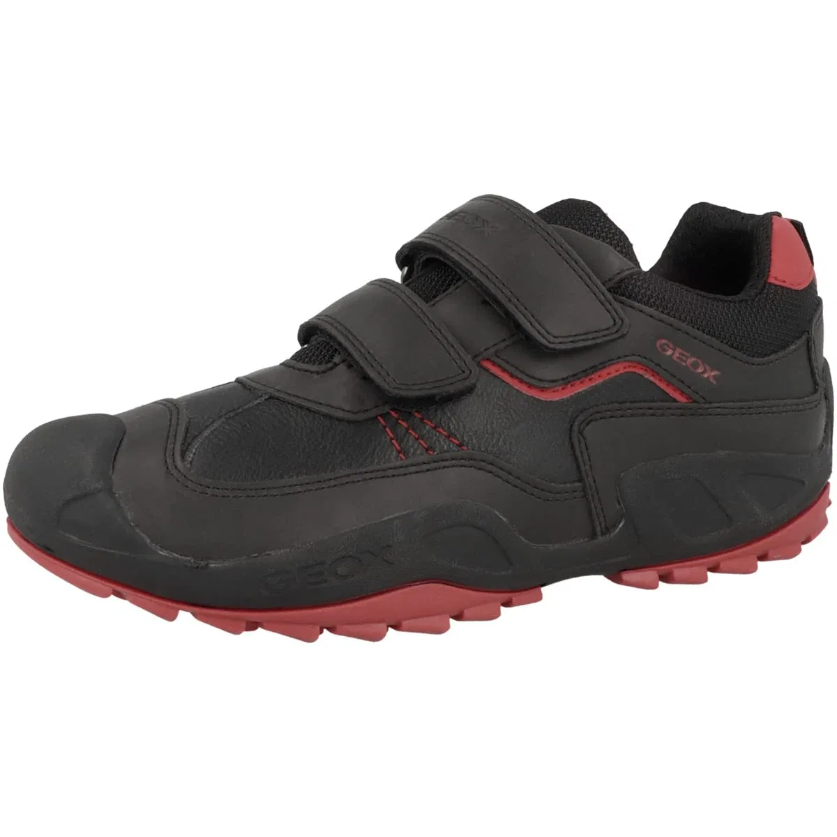 Детские кроссовки для мальчиков с защитой J New Savage Boy A Geox, Black Red — фото 4