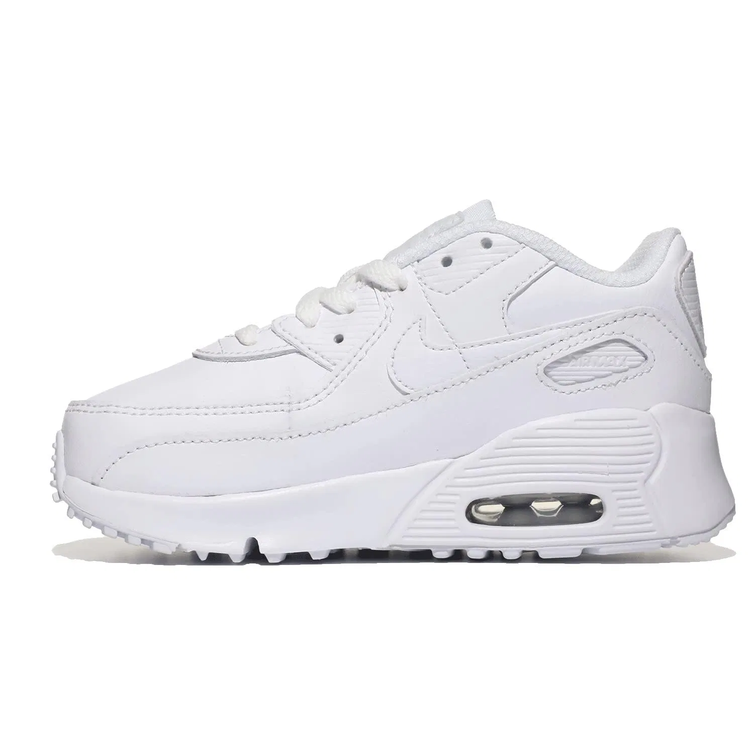 Детские кроссовки для мальчиков с амортизацией NIKE Air Max 90 LTR NIKE, White Metallic Silver White — фото 2
