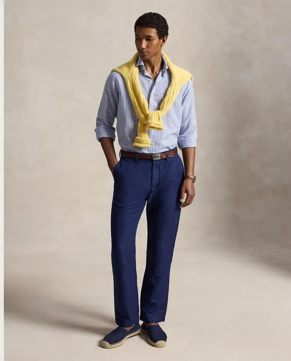 Мужские брюки чинос из льна и хлопка Polo Ralph Lauren, Azul Marino