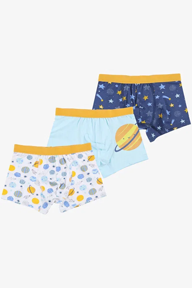 Детские боксеры для мальчиков с принтом Koza Iç Giyim, Blue - Yellow — фото 4