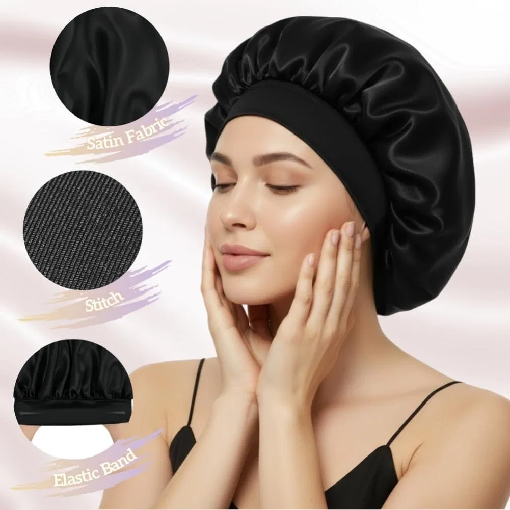 Шапочка для душа Satin Bonnet, AILONSHAWN, черная — фото 3