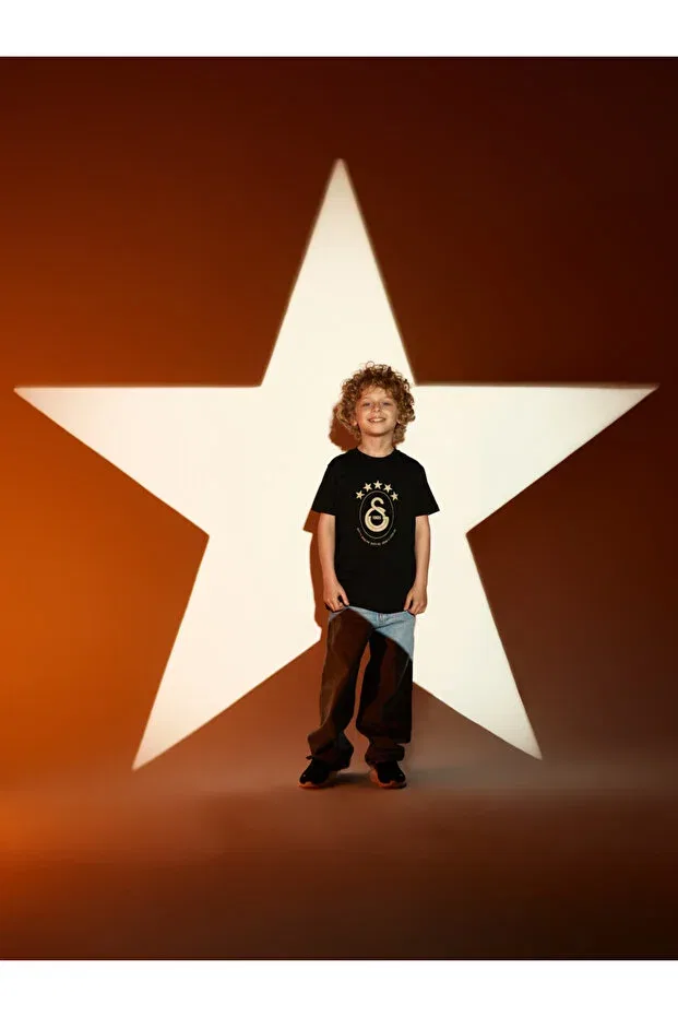 Детская футболка с коротким рукавом Galatasaray 5 star kids t-shirt Gsstore, Black