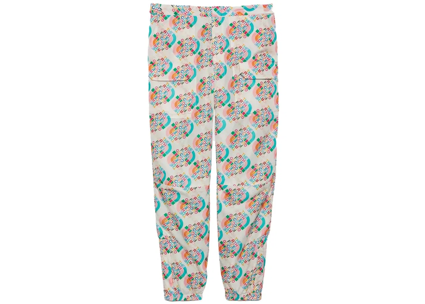 Мужские штаны с принтом Gucci x The North Face Pants, Ivory/Multicolor