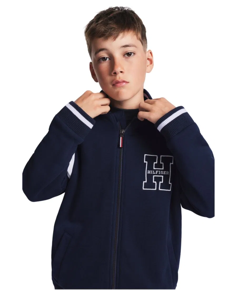 Куртка-бомбер из флиса с принтом Collegiate Tommy Hilfiger, Navy Blazer — фото 3