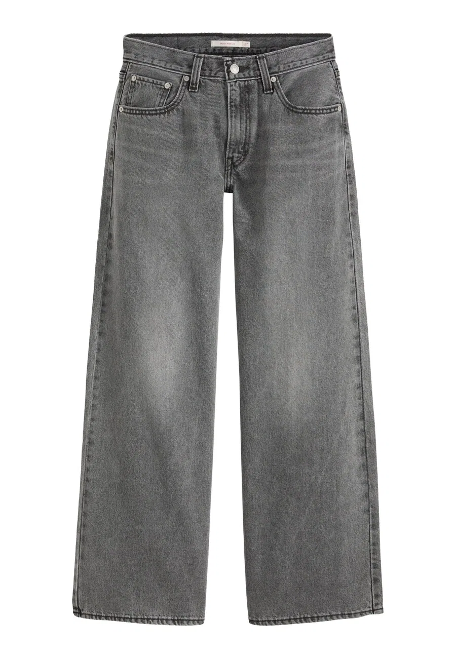 Джинсы LEVI'S Wide leg Jeans 'Middy' темно-серого цвета