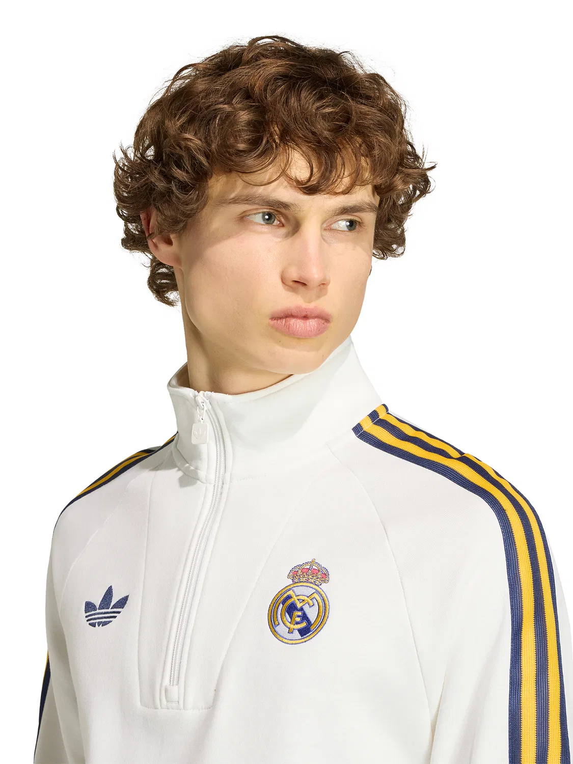 Спортивная толстовка Adidas Performance Реал Мадрид белого цвета — фото 4