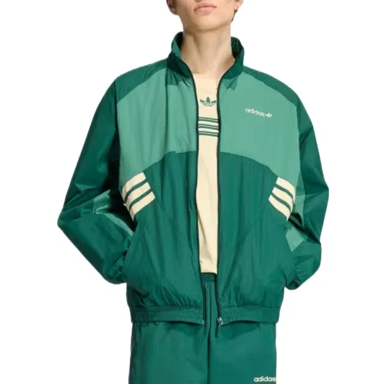 Мужская куртка с воротником-стойкой Munich 93 Track Jacket Adidas, зеленый — фото 2