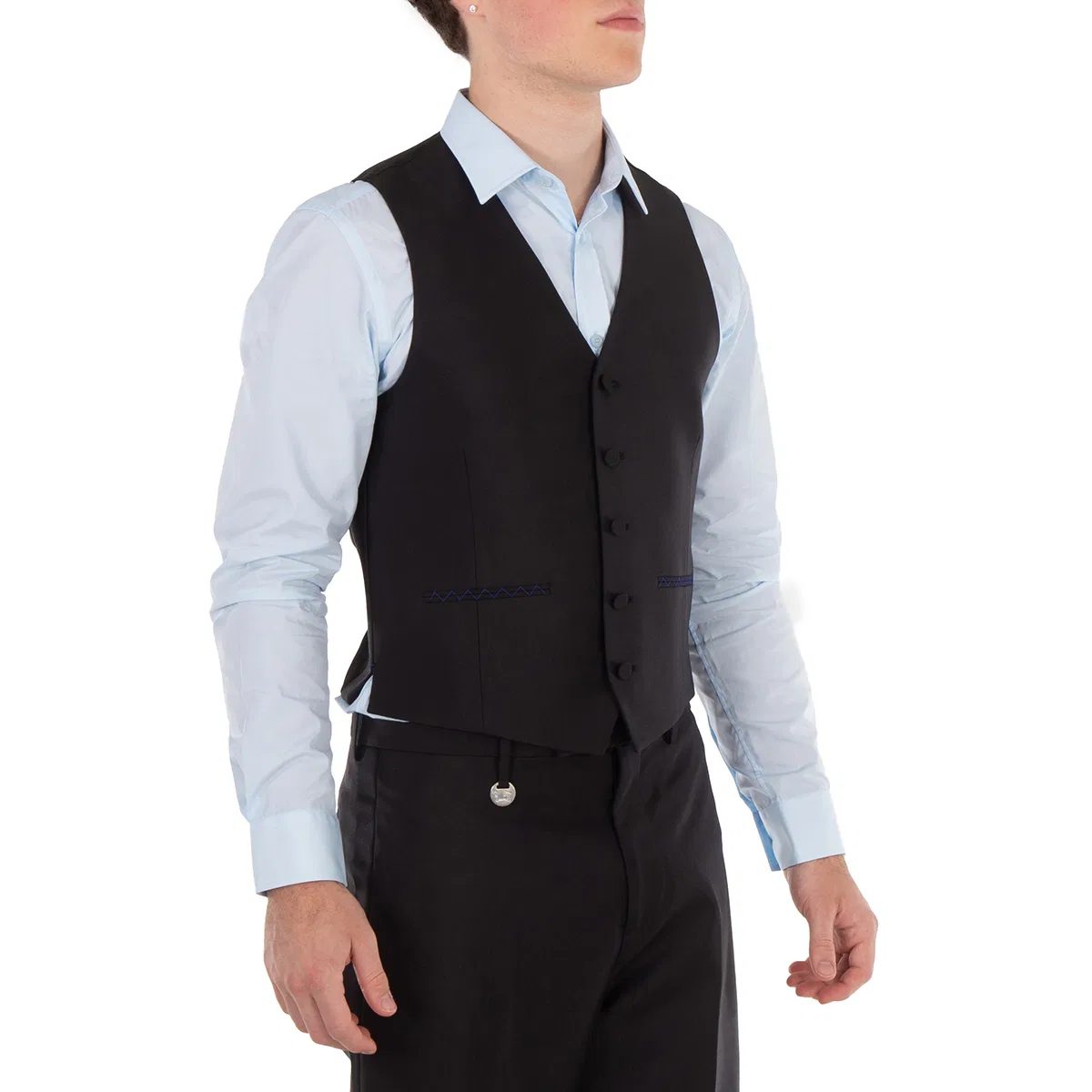 Жилет Wool-Silk Blend Waistcoat Burberry, Black — фото 2
