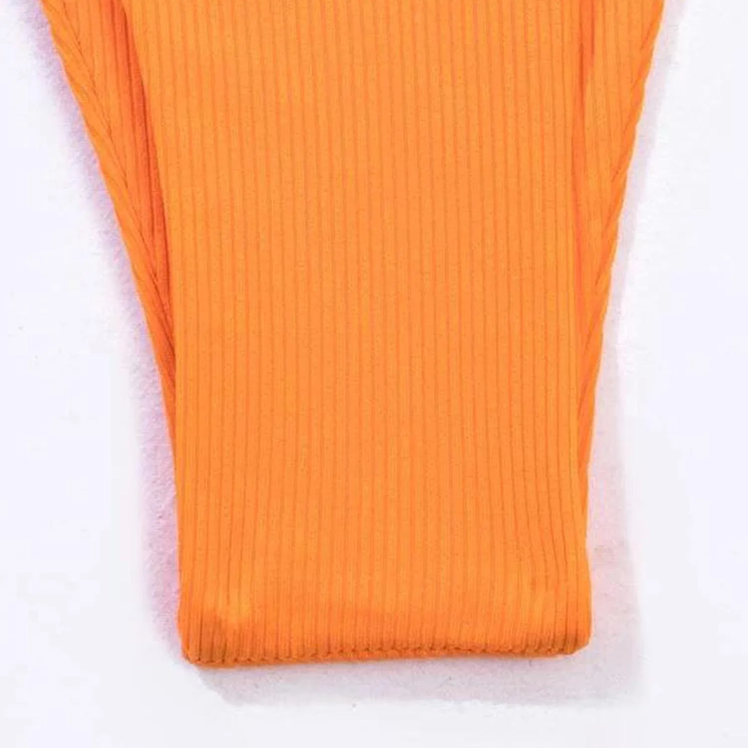 Женский бикини-комплект ribbed V-образный вырез Push up, Orange — фото 4