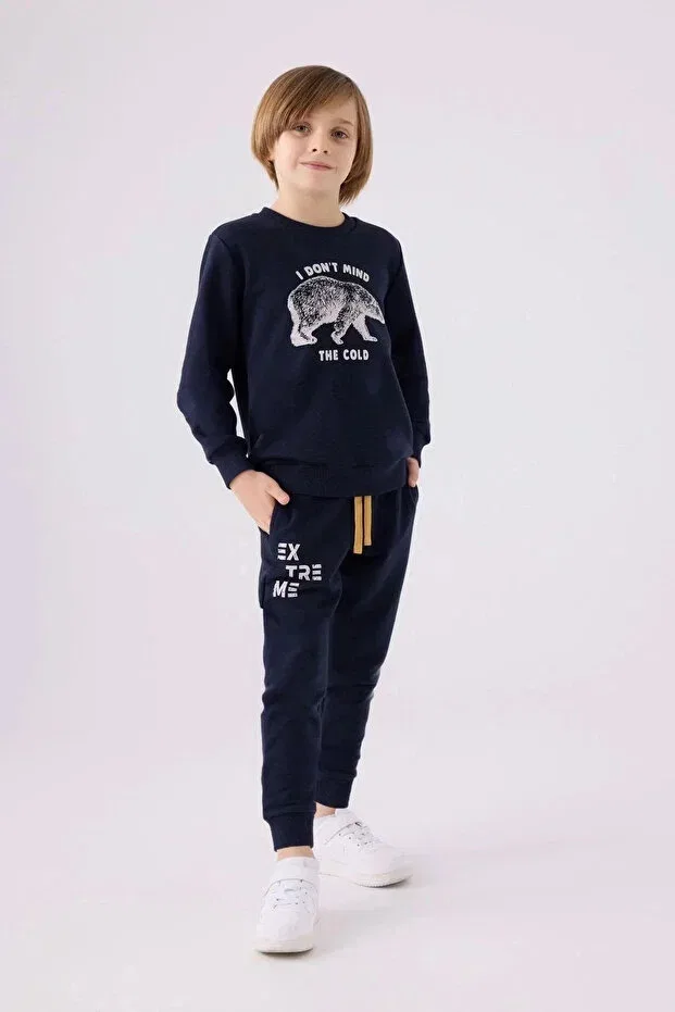 Детский спортивный костюм для мальчиков однотонный Licensed Rolypoly, Navy Blue