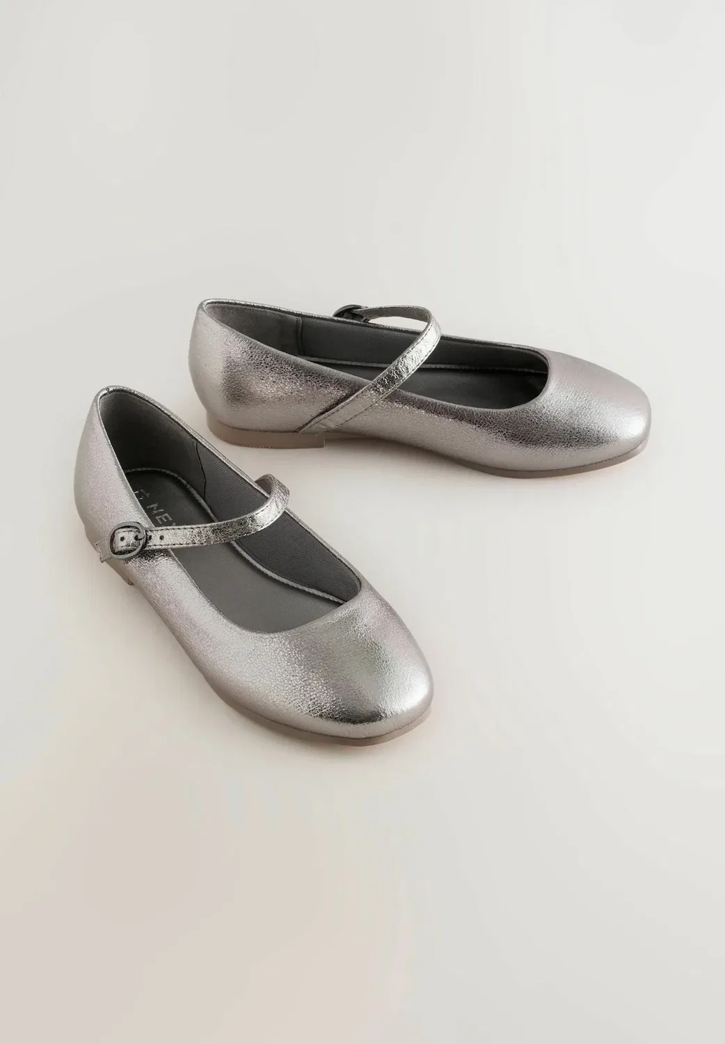 Туфли Мэри Джейн - балетки с ремешком на щиколотке Next, Silver-Coloured — фото 2