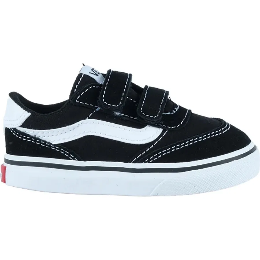 Кроссовки детские с липучками Brooklyn Ls V Vans, Черный — фото 4