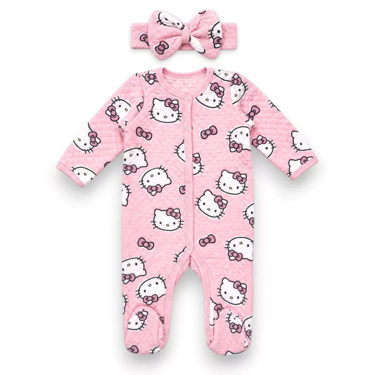 Детский комбинезон для девочек с принтом Hello Kitty 2-предметный комплект Hello Kitty, Pink