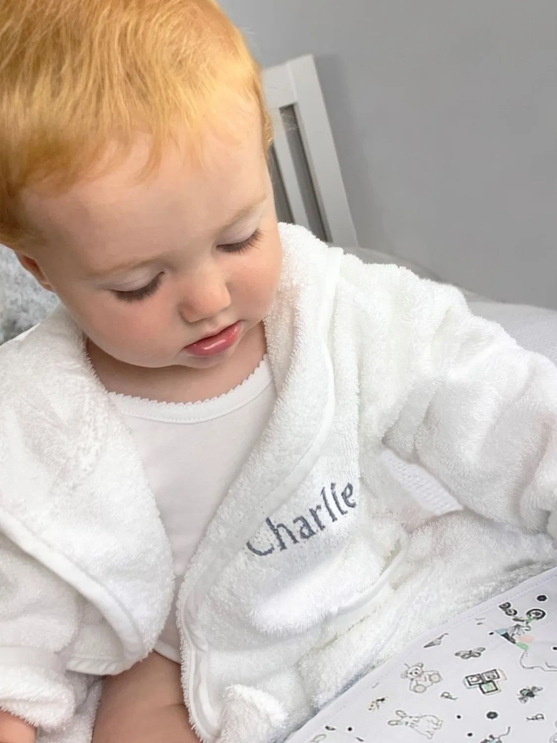 Халат детский Personalized Bathrobe от Babyblooms, серый