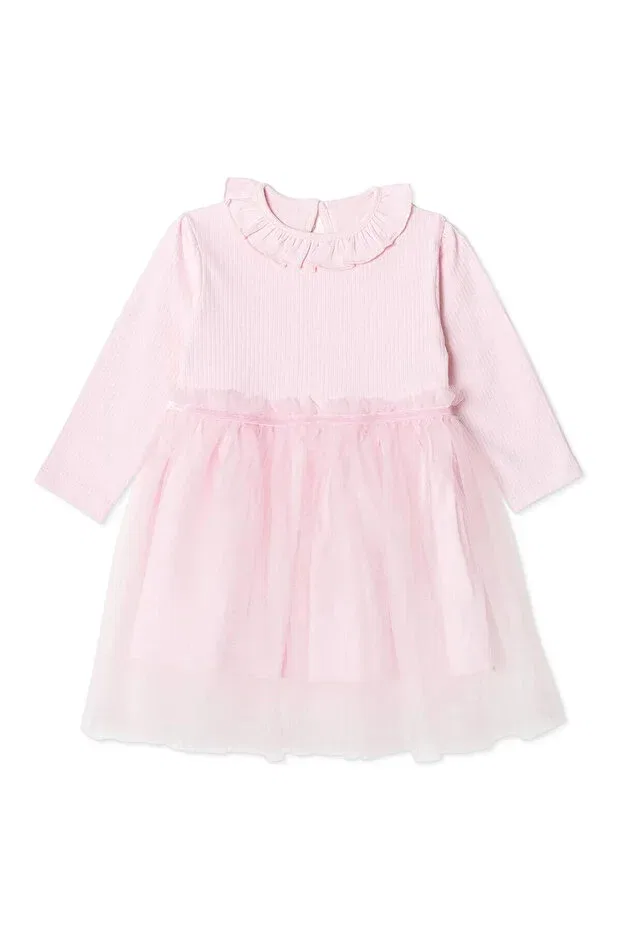 Детское платье для девочек с длинным рукавом Hellobaby Ebebek Hello Baby, Pink