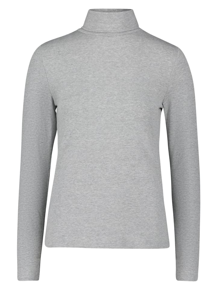 

Футболка Zero Baumwollshirt mit Rollkragen, цвет Grey Melange