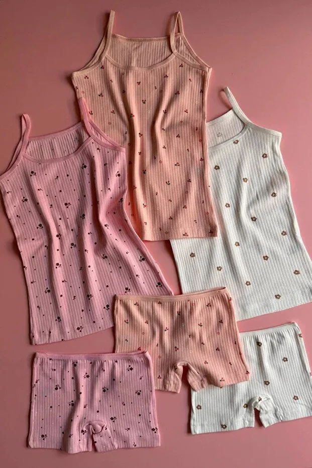 Детский комплект для девочек хлопковый Daisy Garden Victroy, Salmon-Ecru-Pink
