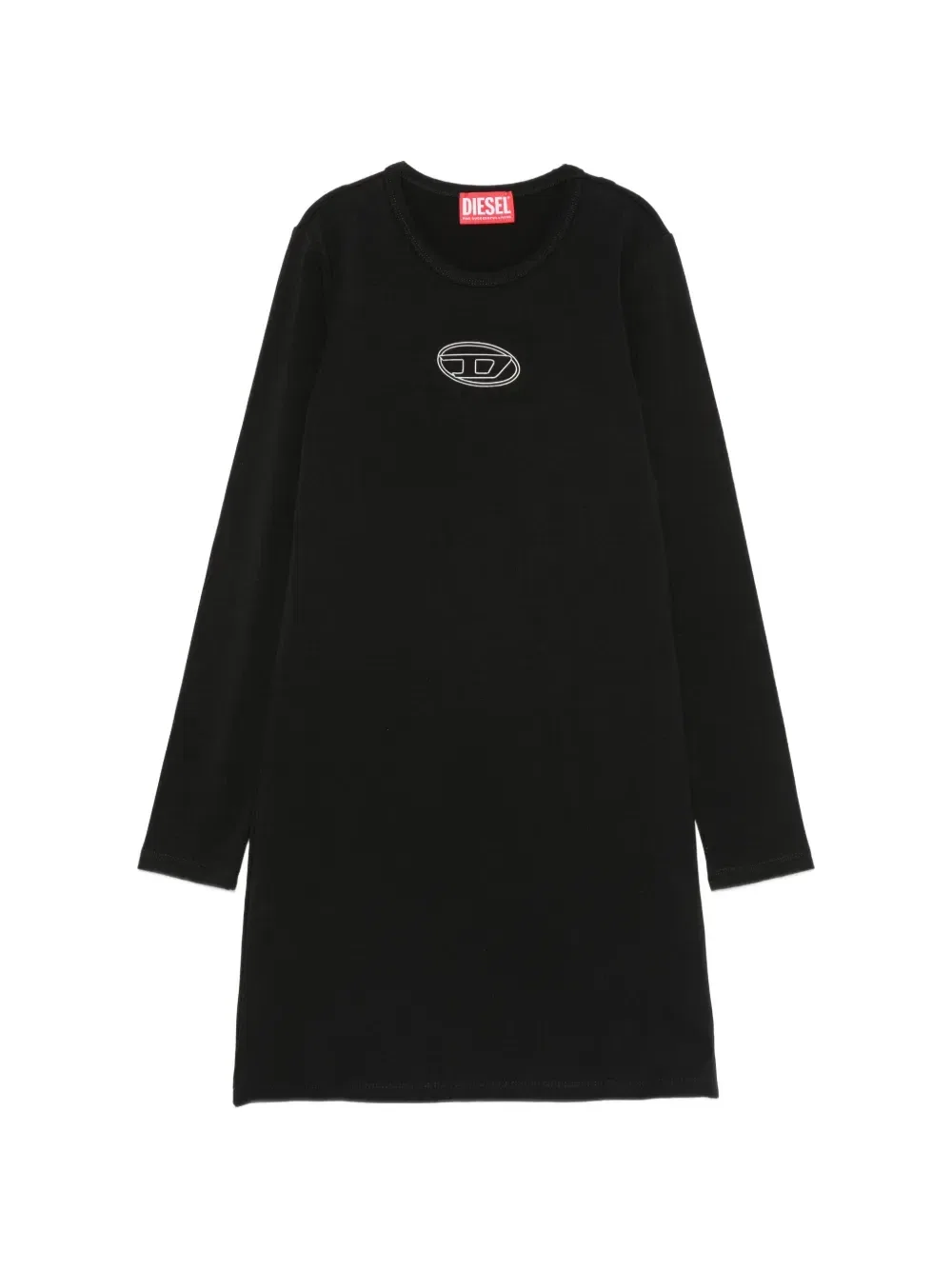 Платье alilly с вышивкой Diesel Kids, черный