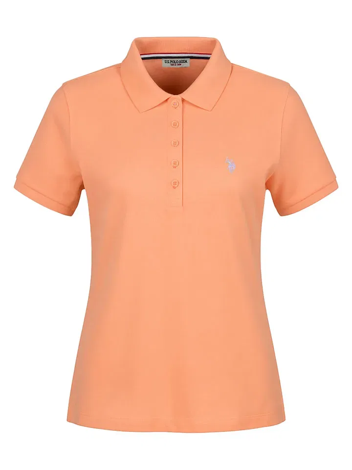 Поло оранжевое U.S. Polo Assn., оранжевый