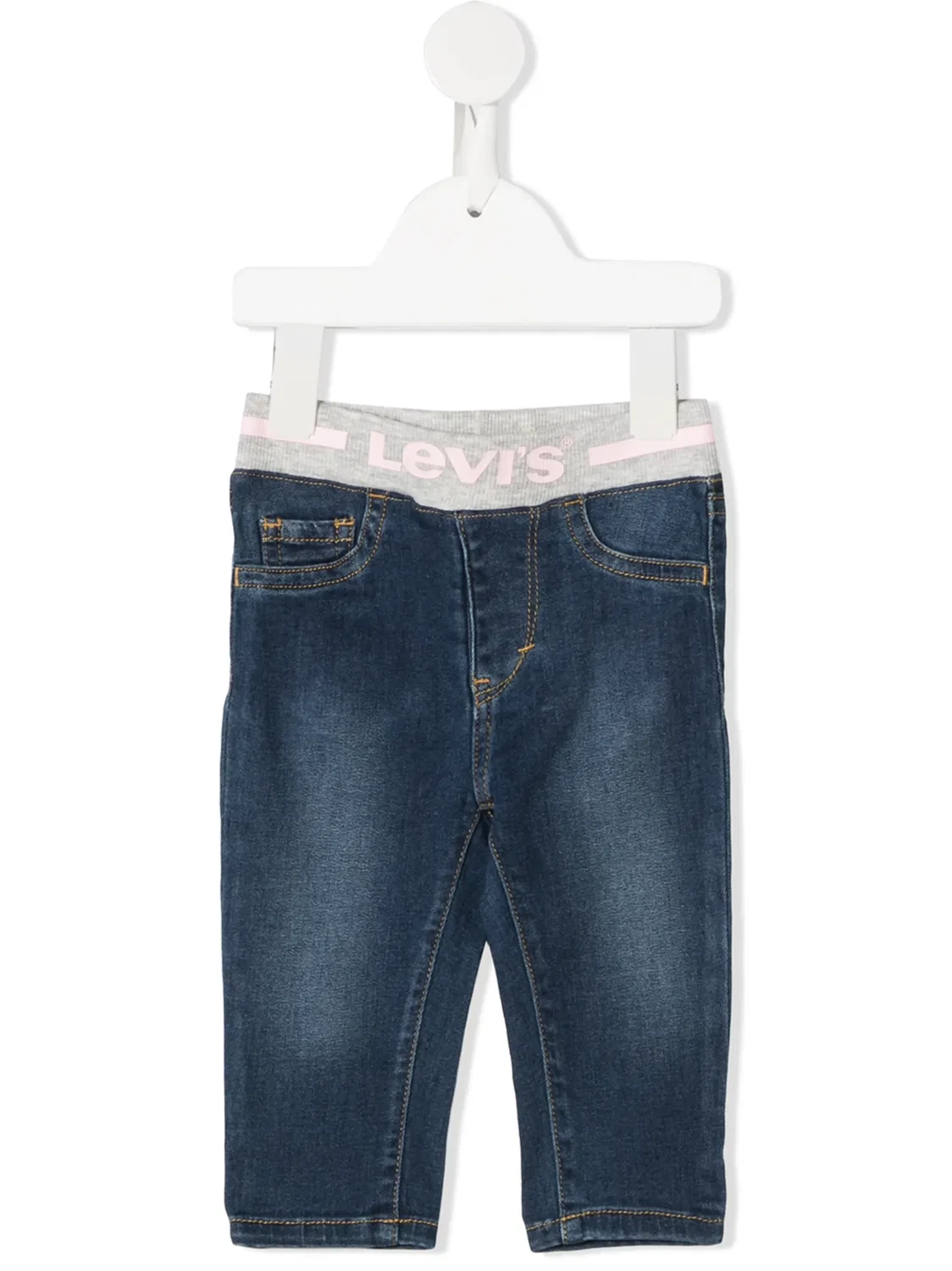 Джинсы с эластичным логотипным поясом Levi's, синий