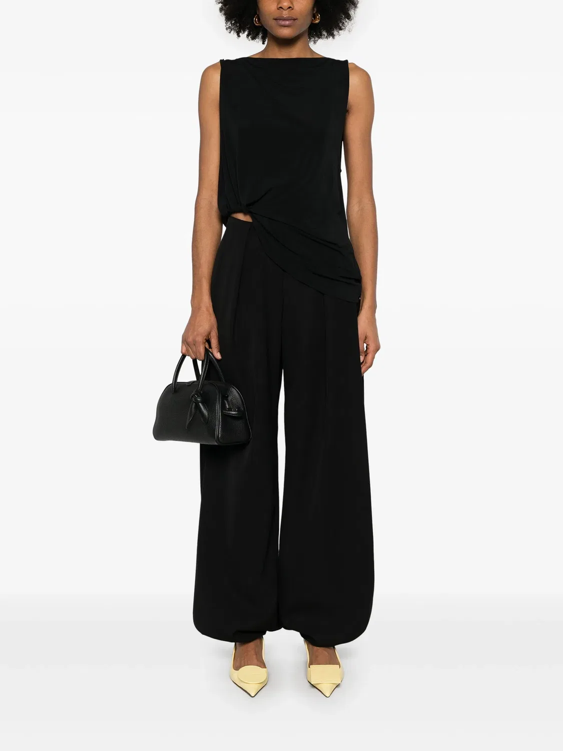 Черные зауженные брюки из шерсти Jacquemus, черный — фото 2