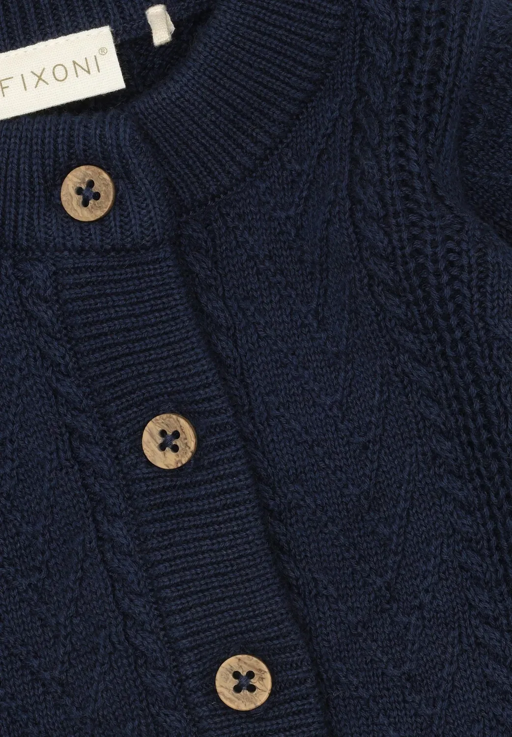 Вязаный кардиган унисекс - кардиган Fixoni, Navy Blazer — фото 3