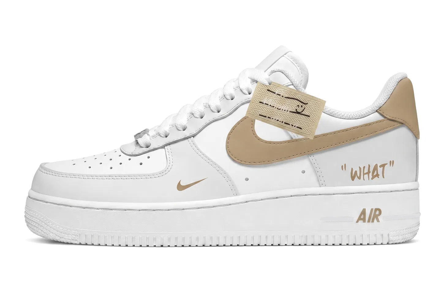 Детские кроссовки для скейтбординга с принтом Air Force 1 Skateboard Shoes, Nike, White — фото 3