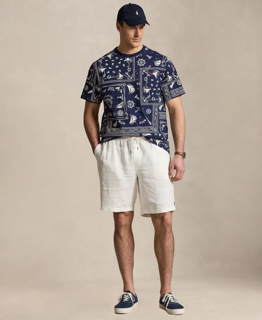 Футболка с принтом Nautical Bandanna Patchwork Polo Ralph Lauren, Newport Navy — фото 2
