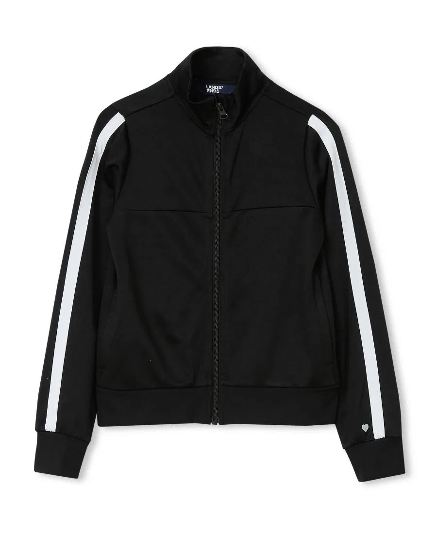 Детская спортивная куртка Active Tricot Track Jacket Lands' End, Black