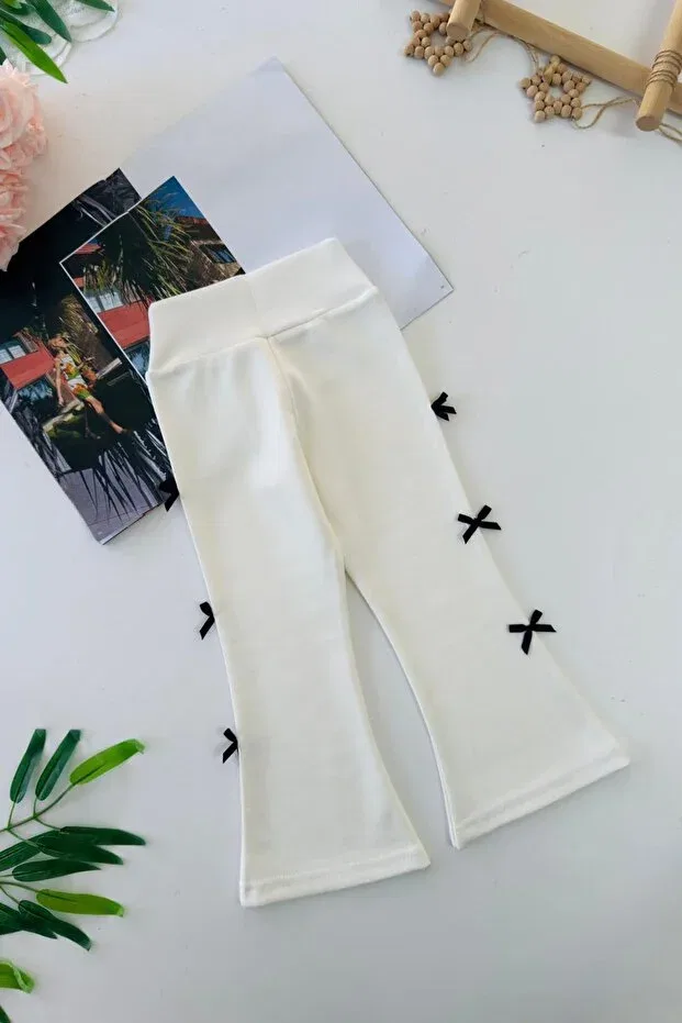 Детские леггинсы для девочек с принтом Minigimin Cicileri, White