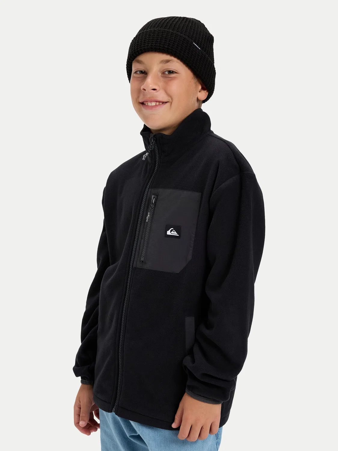 Флисовая куртка удобного кроя для мальчика Ice Fields Quiksilver, черный — фото 4