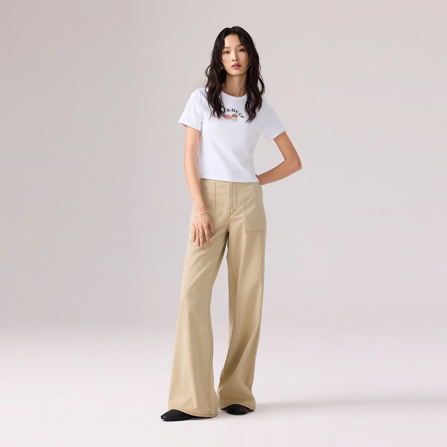 Женские карго-брюки хаки с утилитарным стилем Levis, Khaki — фото 4