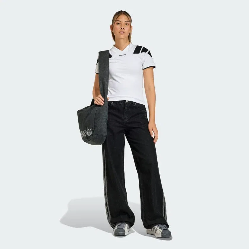 Женские спортивные брюки Adicolor Firebird Track Pant Denim adidas, Silver Metallic — фото 3