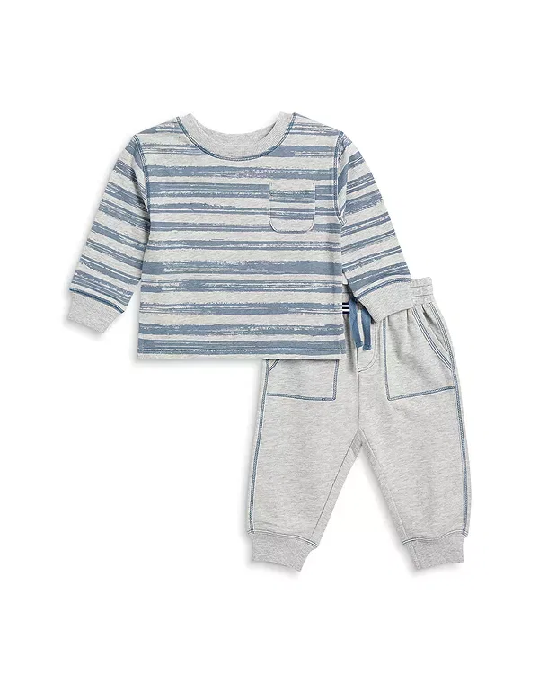 Детский комплект для мальчиков с принтом Sky High Striped Pullover Top & Pants Set Splendid, Skyscraper