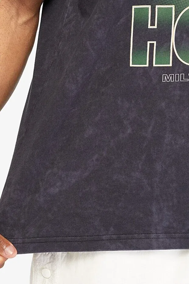 Мужская футболка хлопковая Nike Jordan NBA Milwaukee Bucks Max90, Black — фото 4
