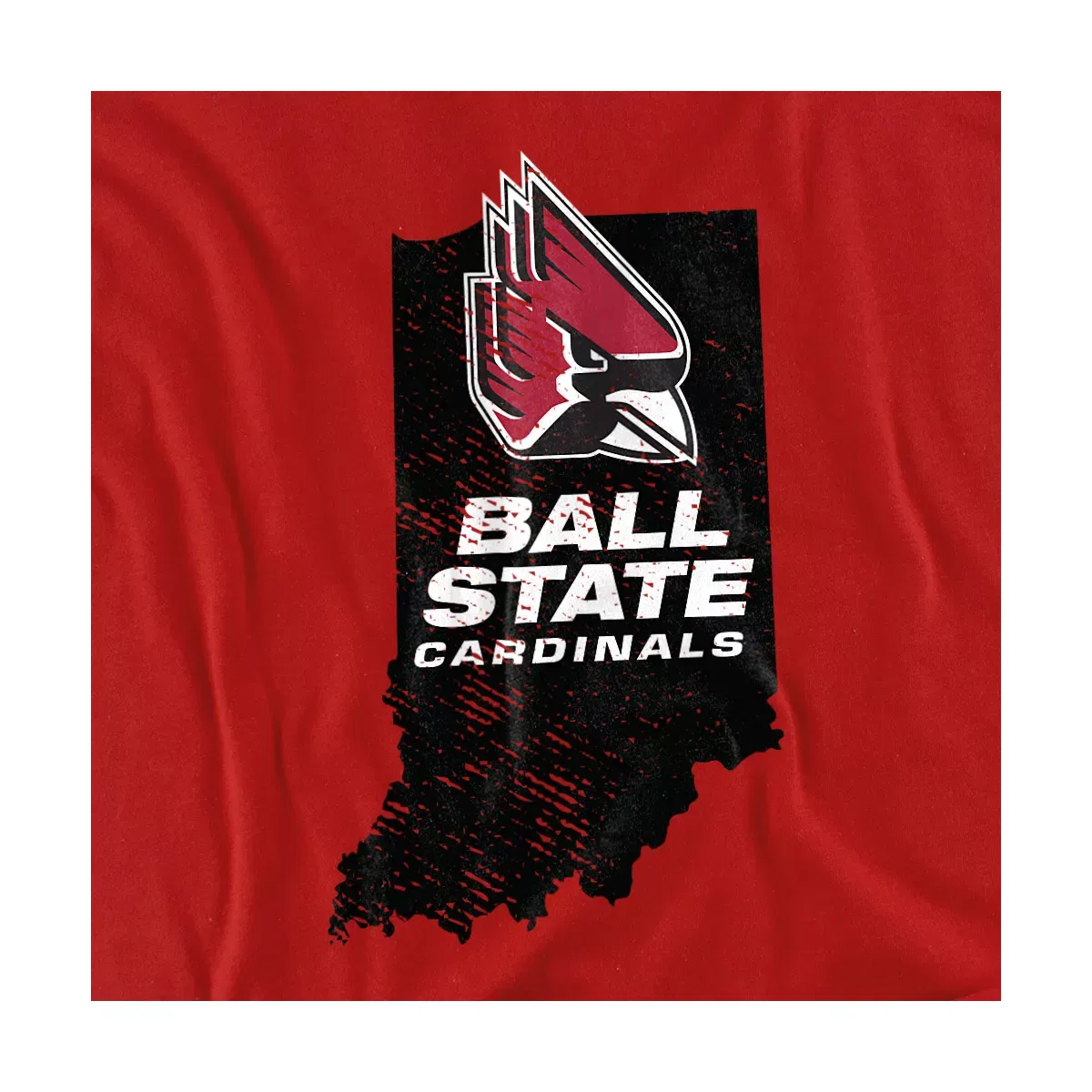 Детское боди-комбинезон с коротким рукавом Ball State University State Shape NCAA, Red — фото 2