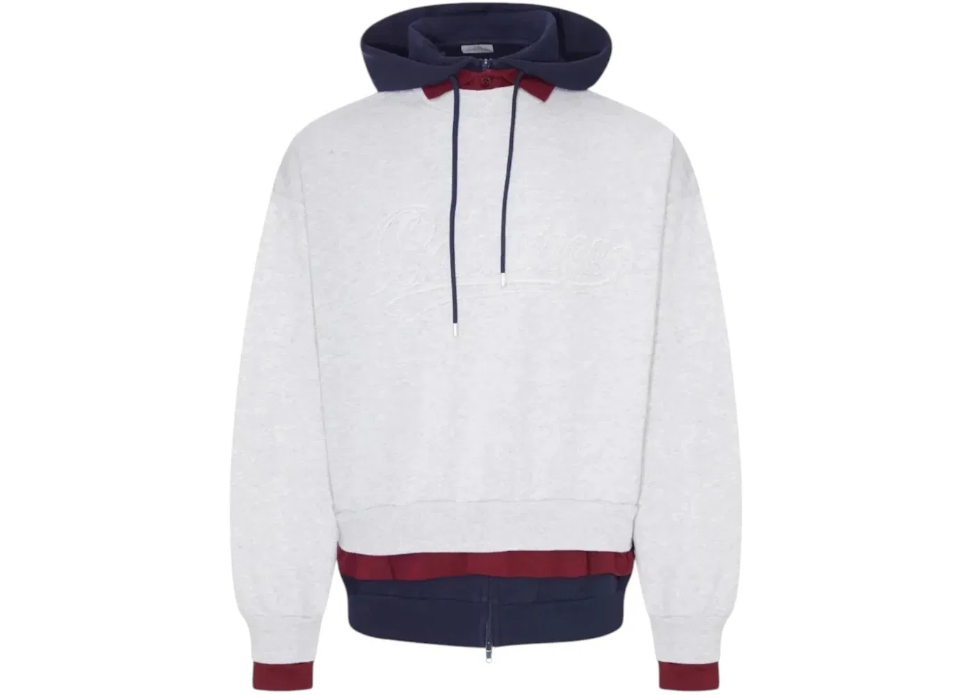 Мужской свитшот с многослойным дизайном Layered Regular Fit Crewneck Balenciaga