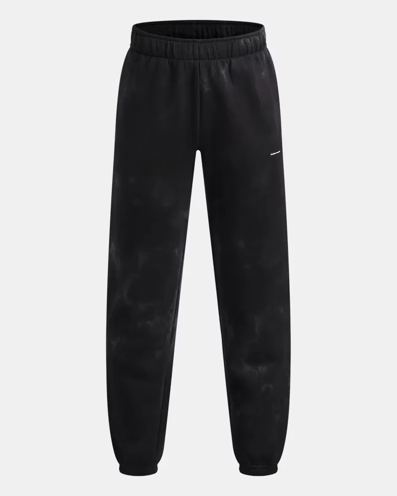 Детские штаны на флисе с начесом, внутренний шов 63,5 см, UA Icon UnderArmour, Black — фото 4