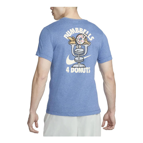 Футболка dri-fit dumbbell t-shirt 'blue' Nike, синий — фото 2