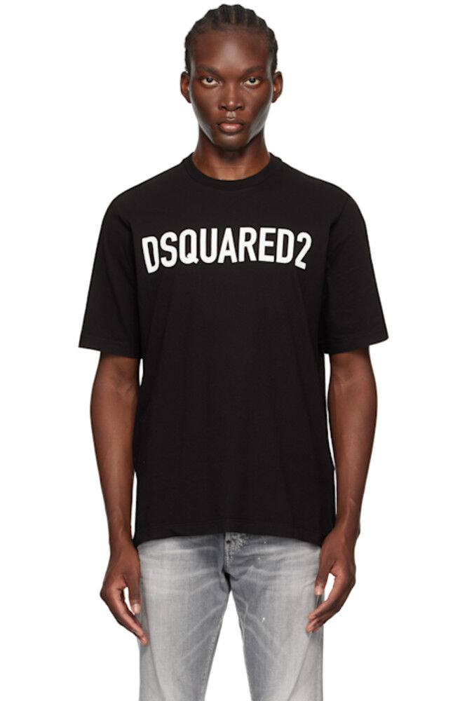 

Черная футболка свободного кроя Dsquared2