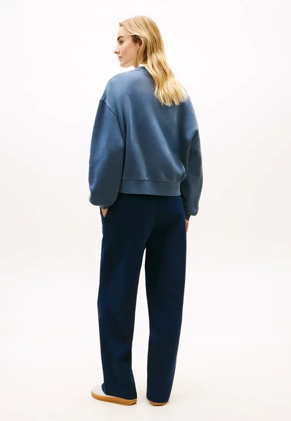 Толстовка из махровой ткани с вышивкой в виде герба Tommy Hilfiger, Dark Night Navy — фото 3