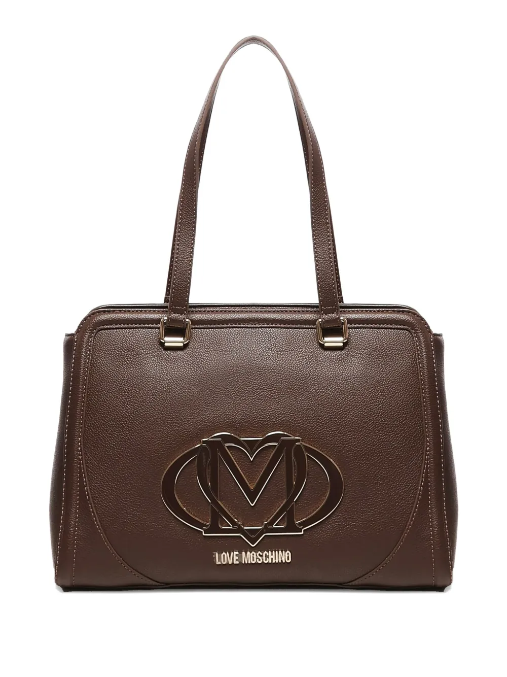 

Сумка-шоппер с логотипом Love Moschino, коричневый
