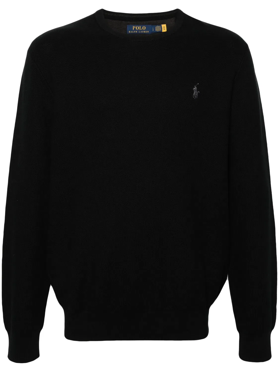 Джемпер из хлопка с вышитым логотипом Polo Ralph Lauren, черный