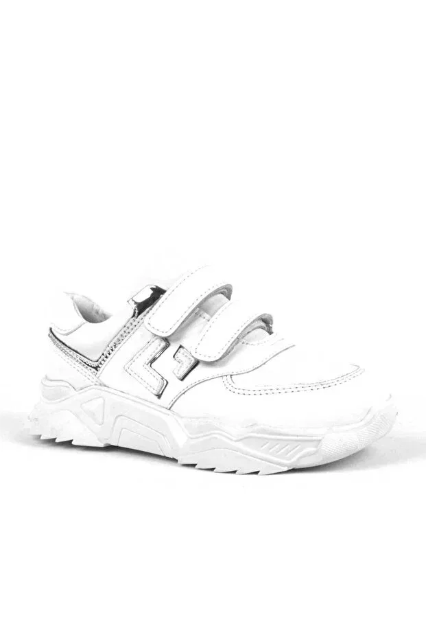Детские спортивные туфли для девочек с толстой подошвой Rakerplus, White — фото 2